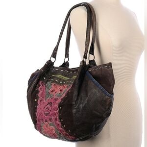 Miss Albright Anthropologie Leather Hobo Bag